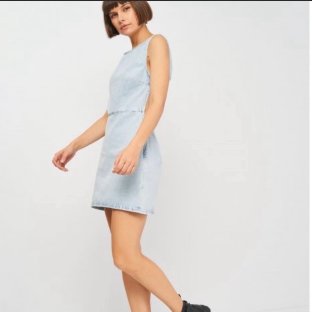 Zara Light blue denim dress